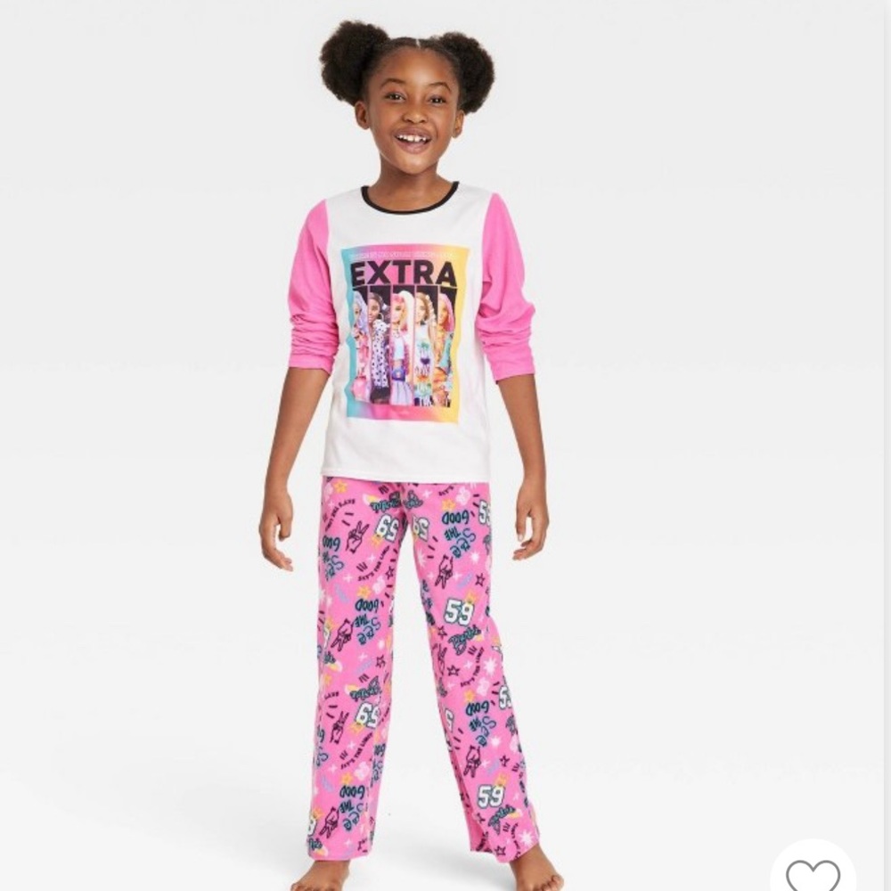 Girls' Barbie 2pc Fleece Pajama Set